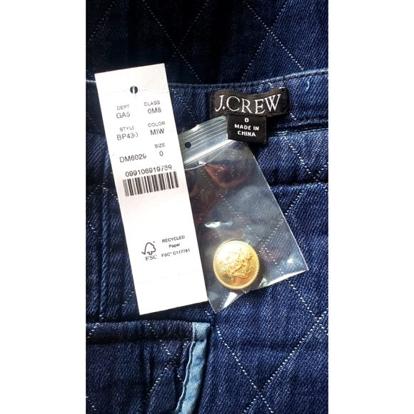 26. J.Crew Quilted denim mini skirt - Picture 8 of 9